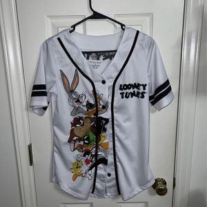 Looney tuned lady mesh baseball jersey size M Bugs daffy taz Marvin/preowned.